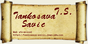 Tankosava Savić vizit kartica
